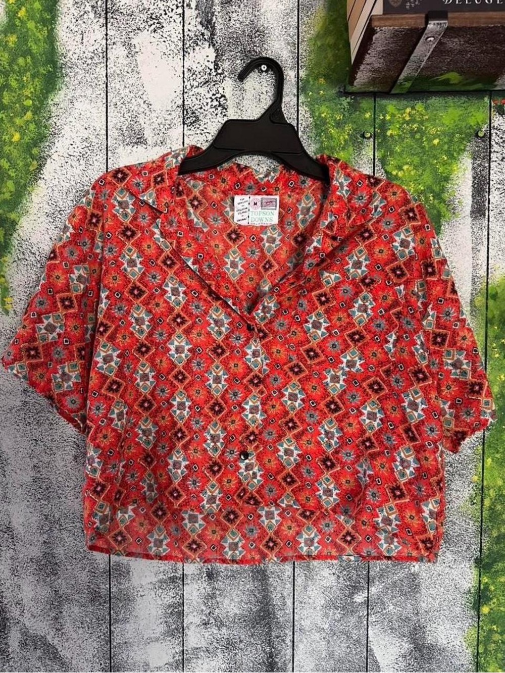 Vintage Topson Downs of California - Button up to with western vibe size medium